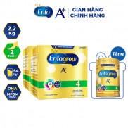 [Tặng 1 lon Enfagrow A+ Neuropro 4 830g] Combo 2 hộp Sữa Bột Enfa A+ 4 BIB 2,2kg/hộp